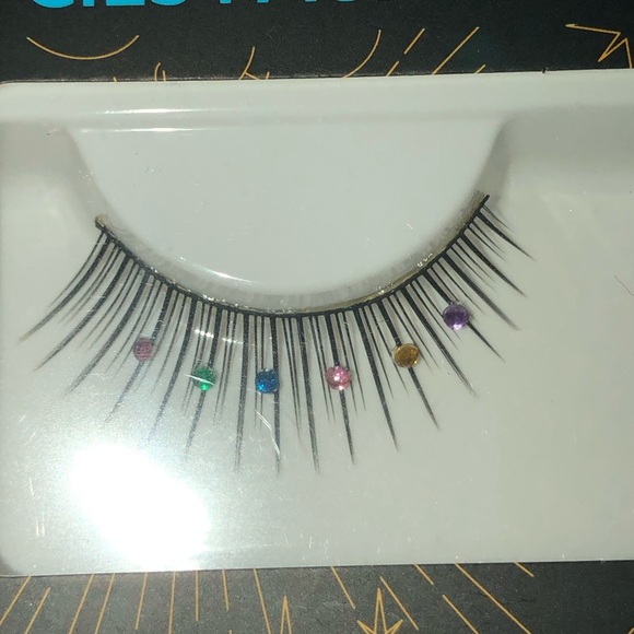 2pairs of mixed stones jeweled faux mink eyelashes new - Picture 6 of 10